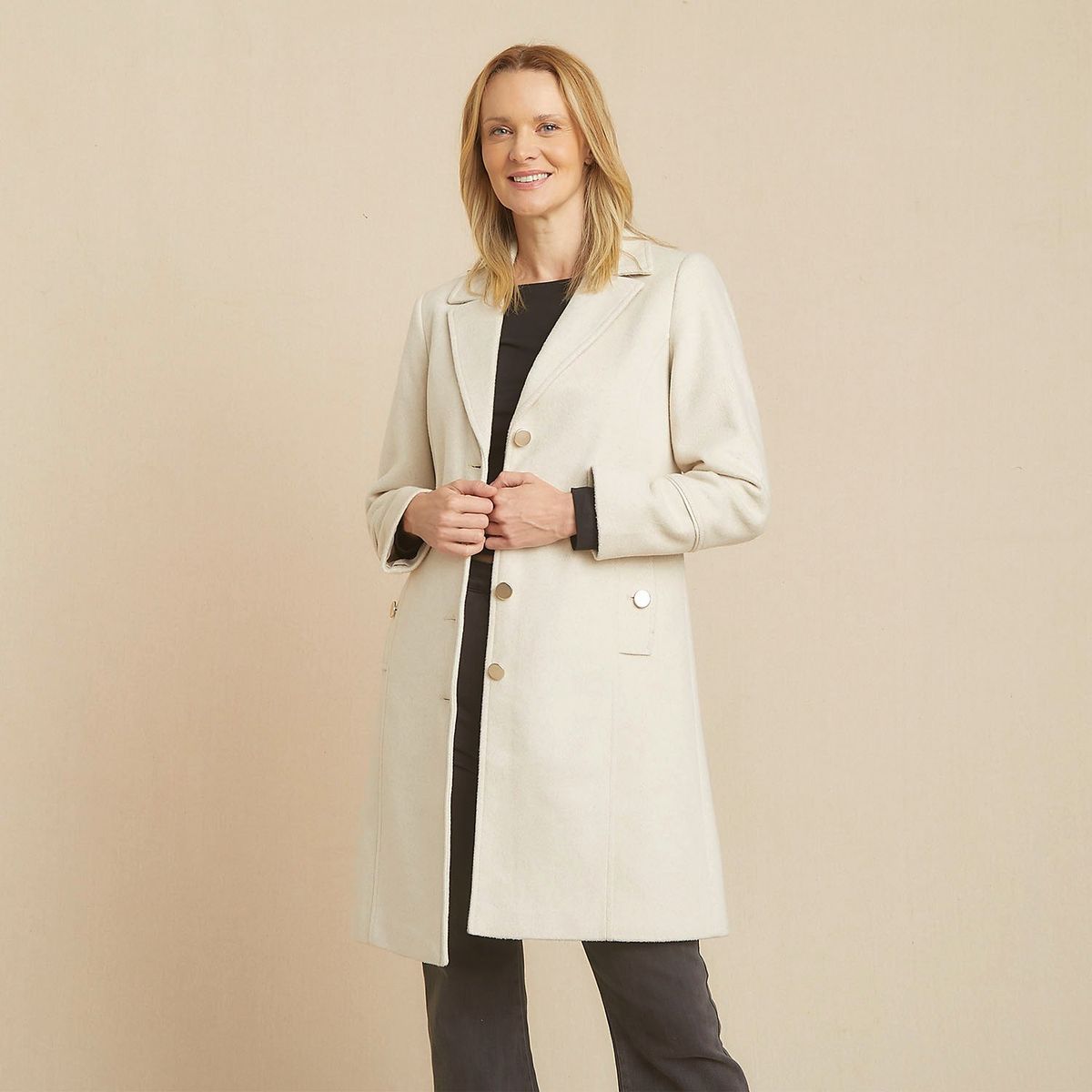 S COCCI - Abrigo Mujer S Cocci Regular Fit Manga Larga Liso