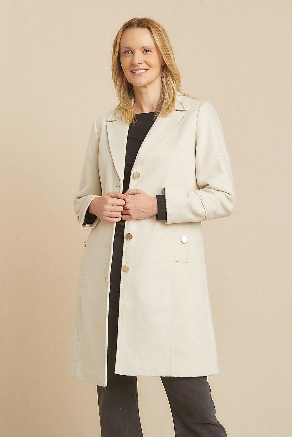 S COCCI - Abrigo Mujer S Cocci Regular Fit Manga Larga Liso