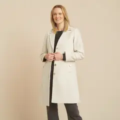 S COCCI - Abrigo Mujer Manga Larga Liso