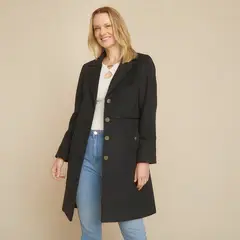 S COCCI - Abrigo Mujer Manga Larga Liso