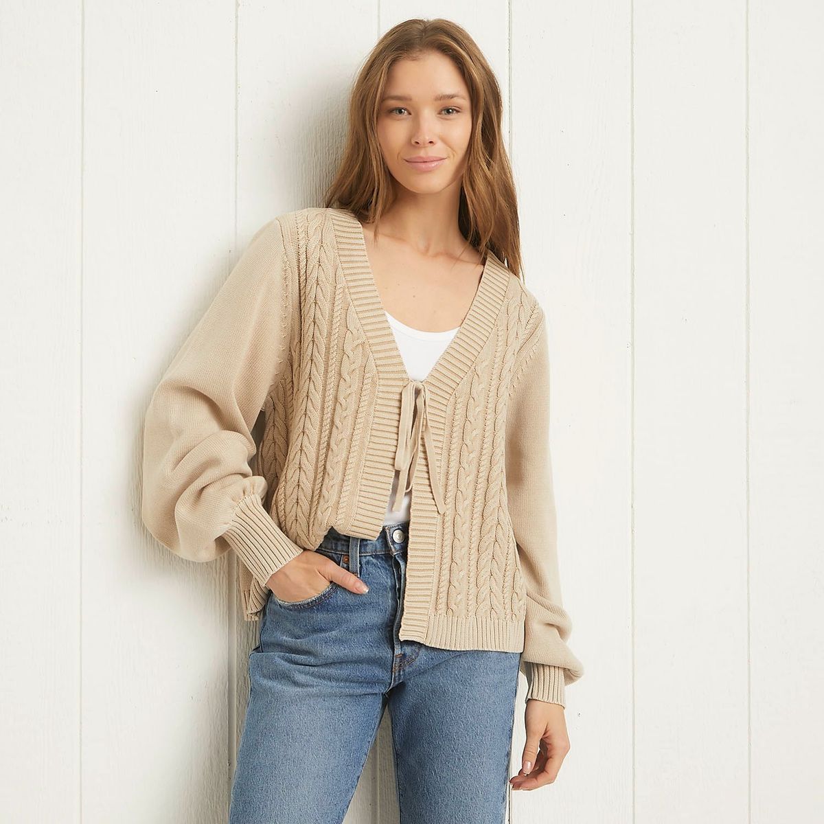 UNIVERSITY CLUB - Sweater University Club Manga Larga Diseño Trenzas Mujer