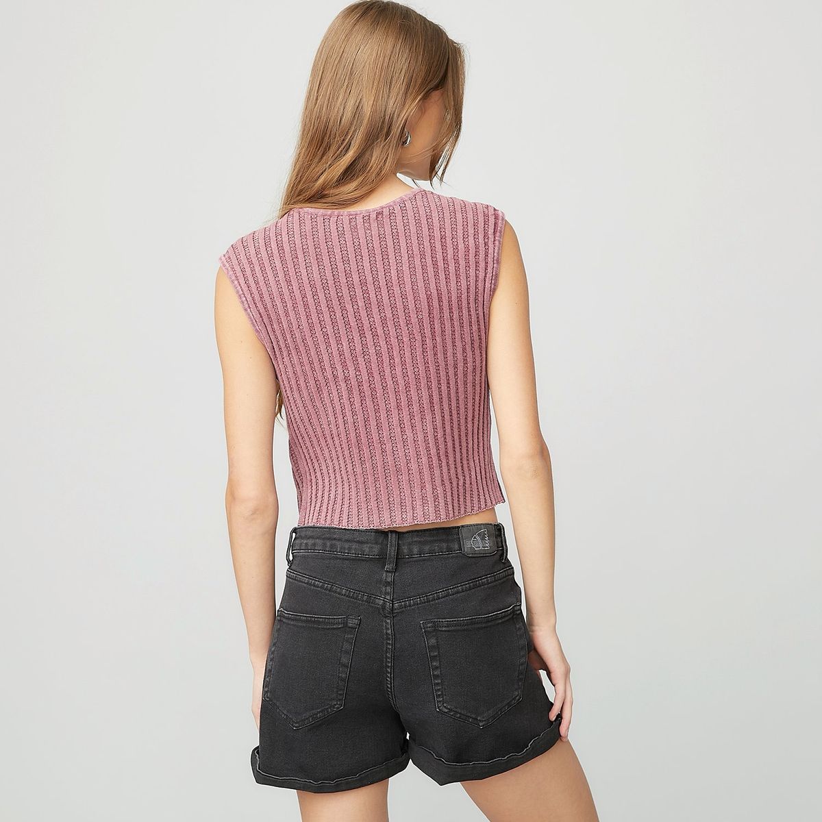 AMERICANINO - Polera Americanino Sin Mangas Algodón Rayas Mujer