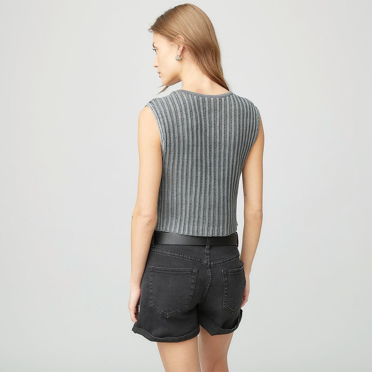 AMERICANINO - Polera Americanino Sin Mangas Algodón Rayas Mujer