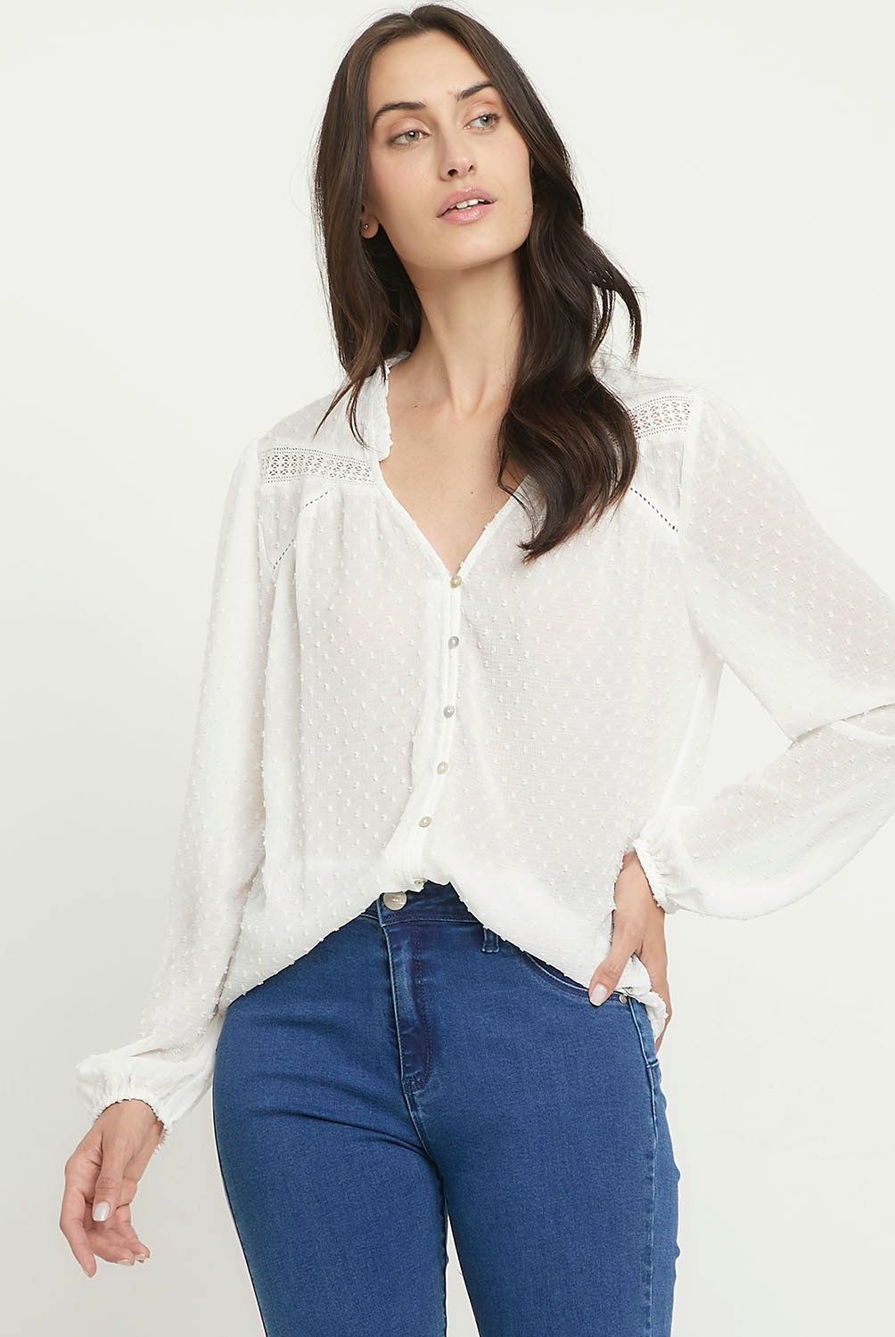 NEWPORT - Blusa Manga Larga Mujer Newport - Estilo Casual