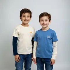 YAMP - Pack 2 Poleras Manga Larga Niño Algodón Estampadas