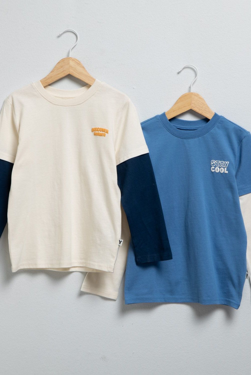 YAMP - Pack 2 Poleras Manga Larga Niño Yamp Algodón Estampadas