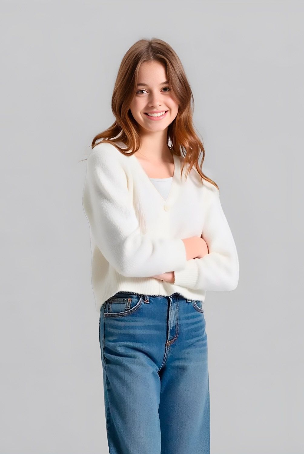 ELEVEN - Chaleco Eleven Mohair Manga Larga Niña