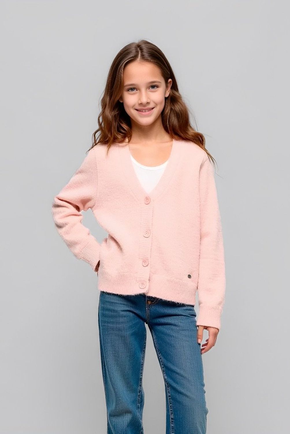 ELEVEN - Chaleco Eleven Mohair Manga Larga Niña