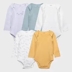 YAMP - Pack de 5 Bodys Algodón Bebé Niño