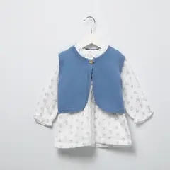 YAMP - Vestido Más Chaleco Sin Mangas Bebé Niña