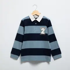 CONIGLIO - Polera Manga Larga Rayas Niño Algodón