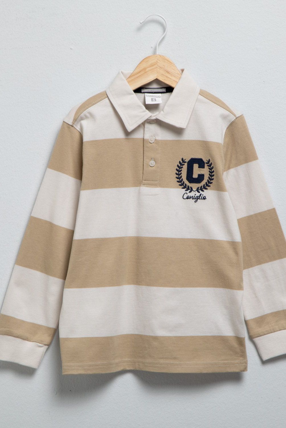 CONIGLIO - Polera Manga Larga Rayas Coniglio Niño Algodón