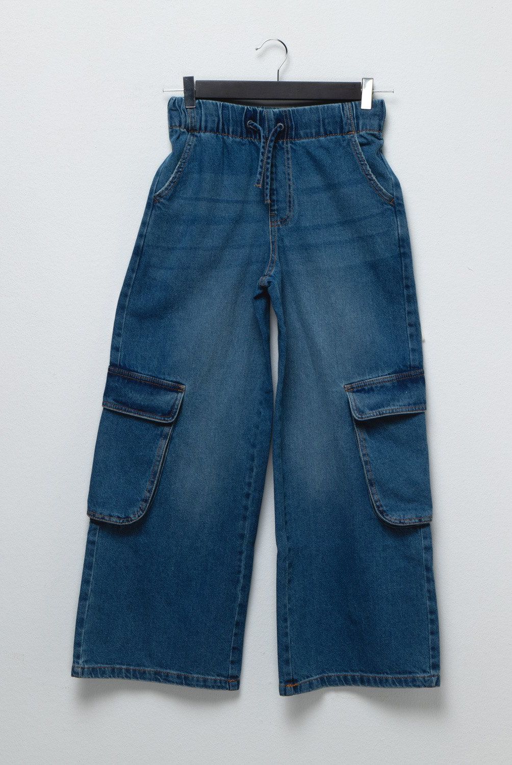 ELEVEN - Jeans Algodón Wide Leg Eleven Niña Diseño Liso Urbano