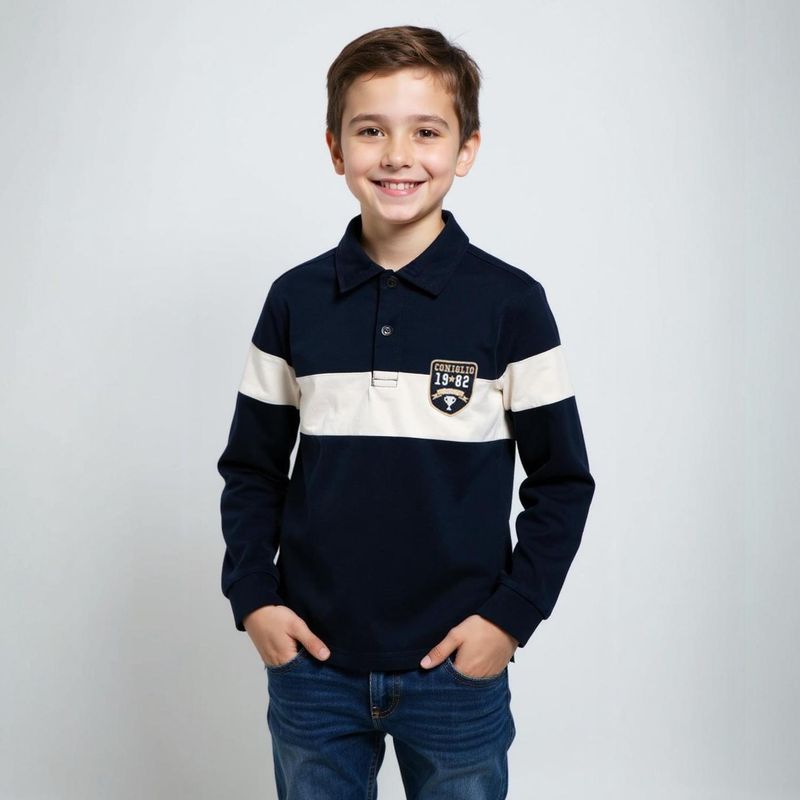 CONIGLIO - Polera Manga Larga Coniglio Algodón Niño Diseño Estampado
