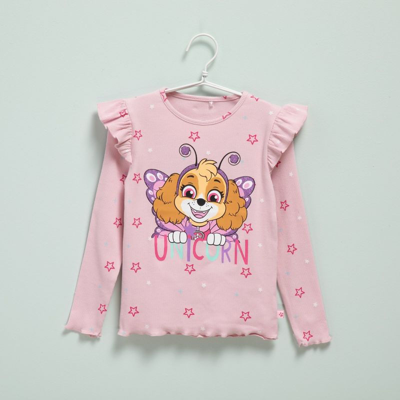 PAW PATROL - Polera Manga Larga Niña Paw Patrol