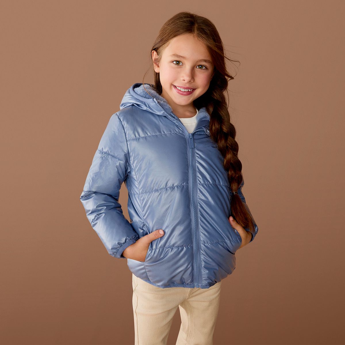 YAMP - Parka Con Capucha Forro Peludo Niña Yamp