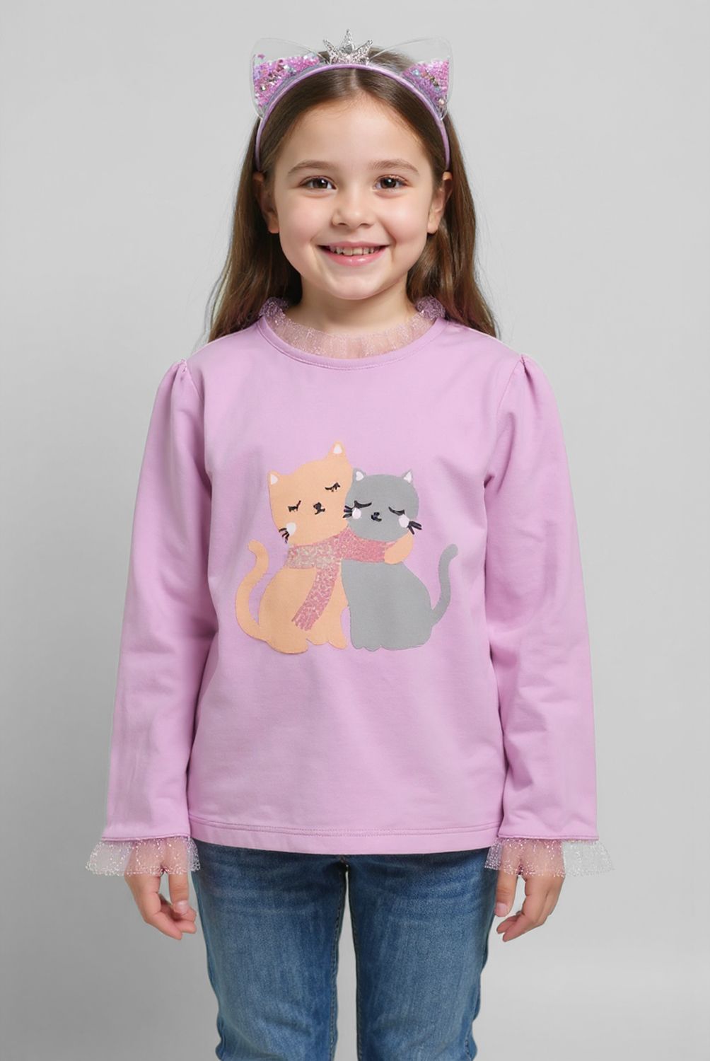 YAMP - Polera Algodón Con Accesorio Niña Yamp