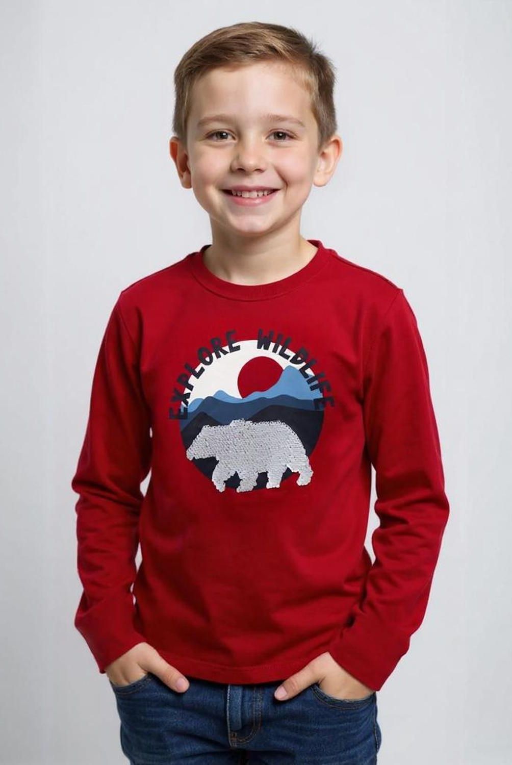 YAMP - Polera Lentejuelas Algodón Niño Yamp