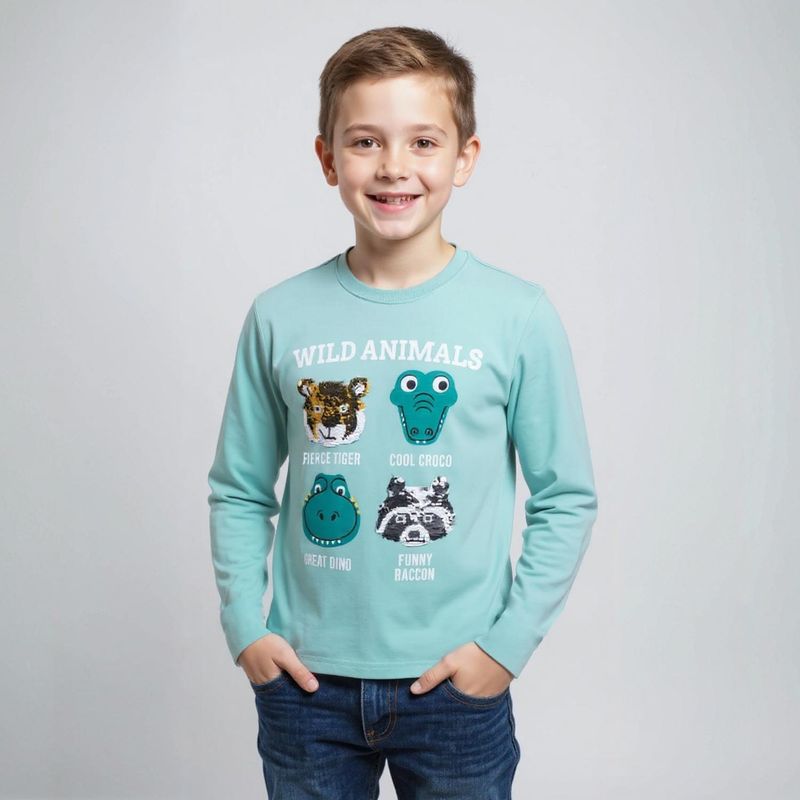 YAMP - Polera Lentejuelas Algodón Niño Yamp