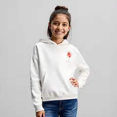 DOO AUSTRALIA - Polerón Estampado Con Gorro Niña Algodón