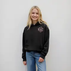 DOO AUSTRALIA - Polerón Estampado Con Gorro Niña Algodón