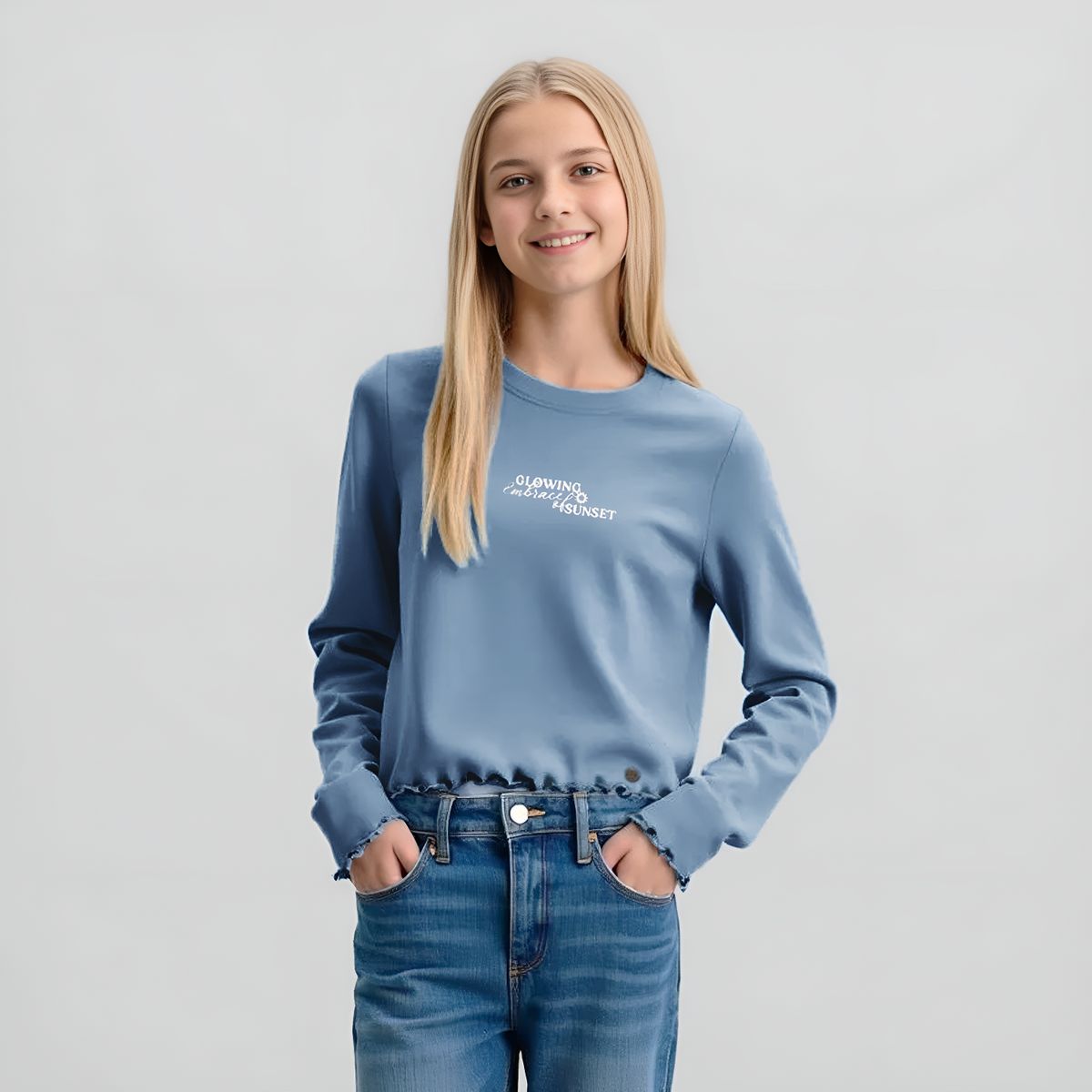 DOO AUSTRALIA - Polera Manga Larga Estampada Doo Australia Niña Algodón