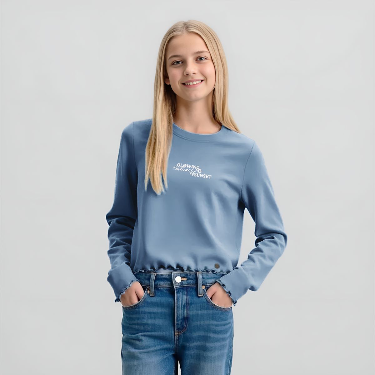 DOO AUSTRALIA - Polera Manga Larga Estampada Doo Australia Niña Algodón