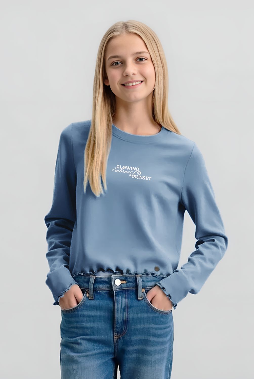 DOO AUSTRALIA - Polera Manga Larga Estampada Doo Australia Niña Algodón