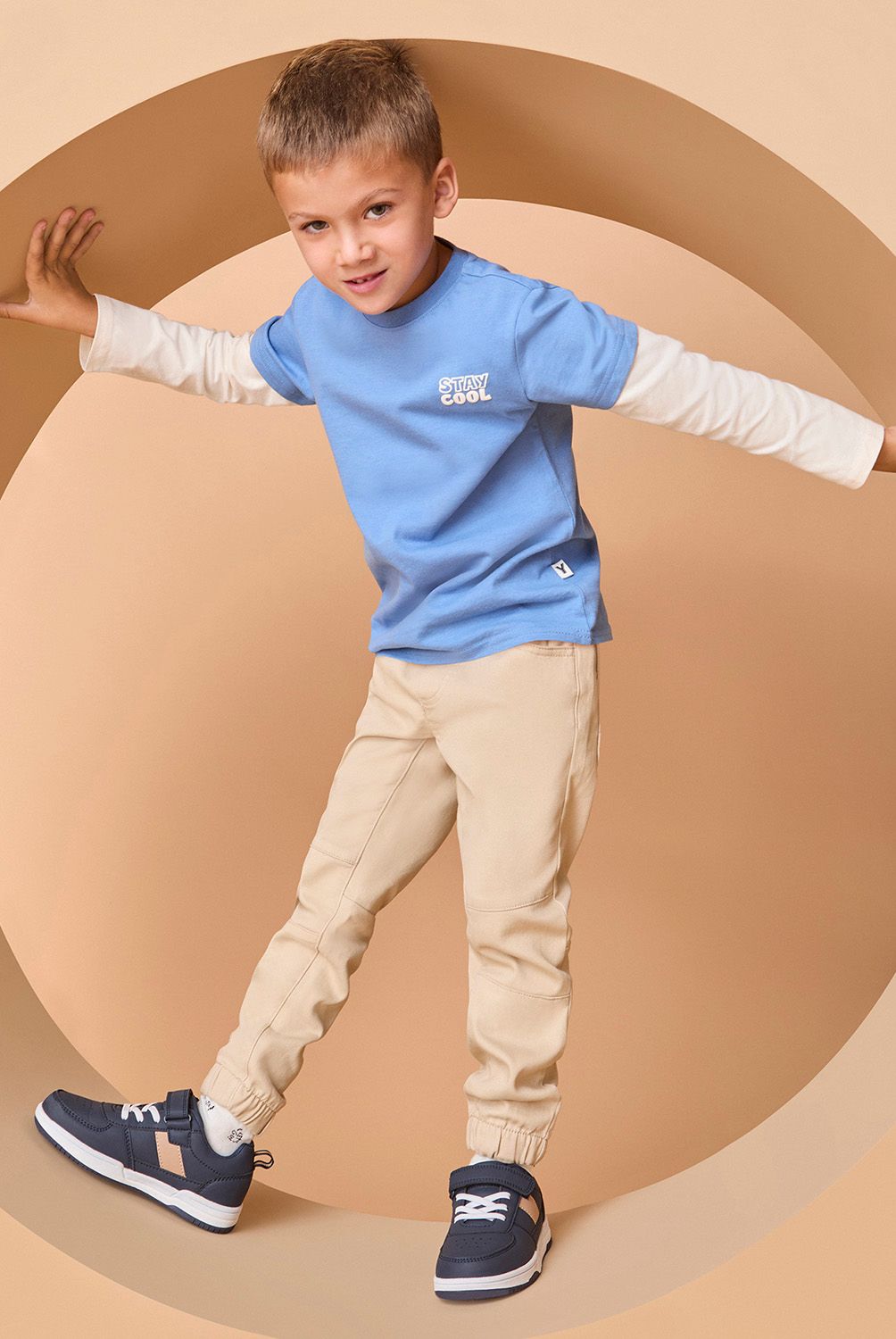 YAMP - Polera Manga Larga Estampada Niño Yamp Algodón