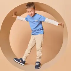 YAMP - Polera Manga Larga Estampada Niño Algodón