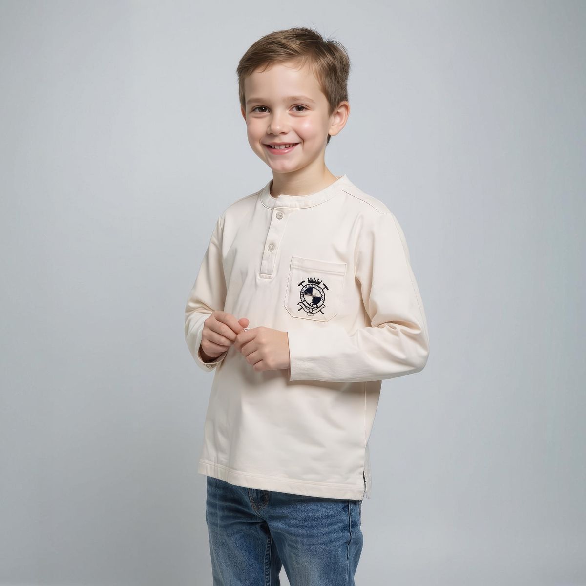 CONIGLIO - Polera Manga Larga Coniglio Algodón Niño Estampada