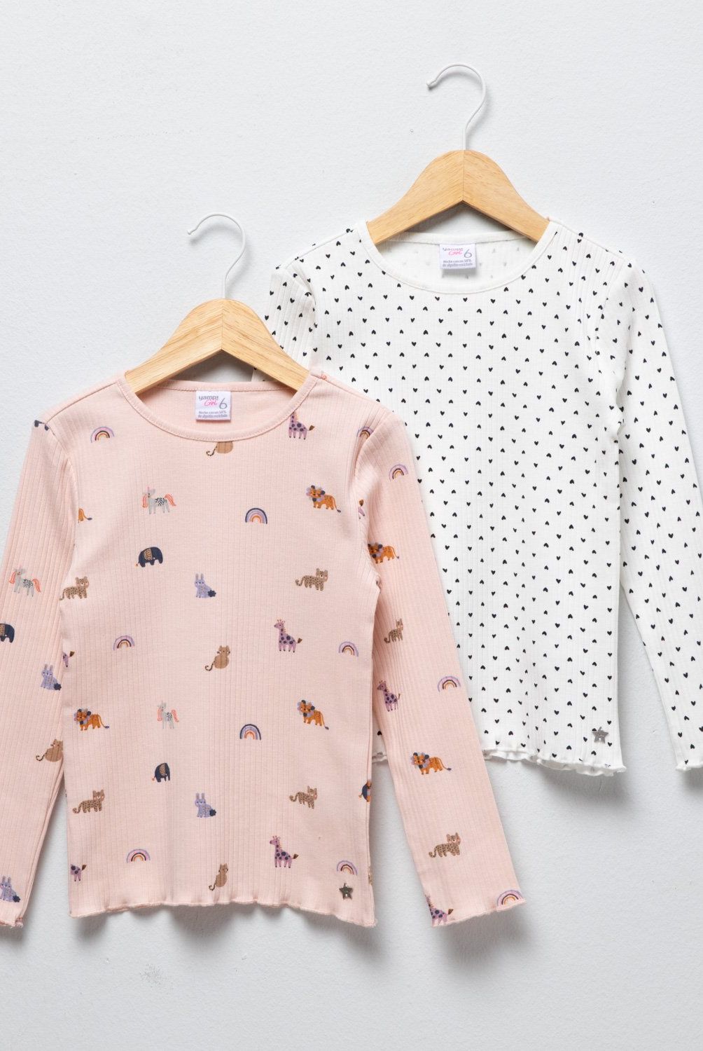 YAMP - Pack 2 Poleras Yamp Algodón Niña Estampadas Manga Larga