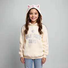 YAMP - Polerón Peludo Con Capucha Niña