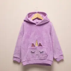 YAMP - Polerón Peludo Con Capucha Niña