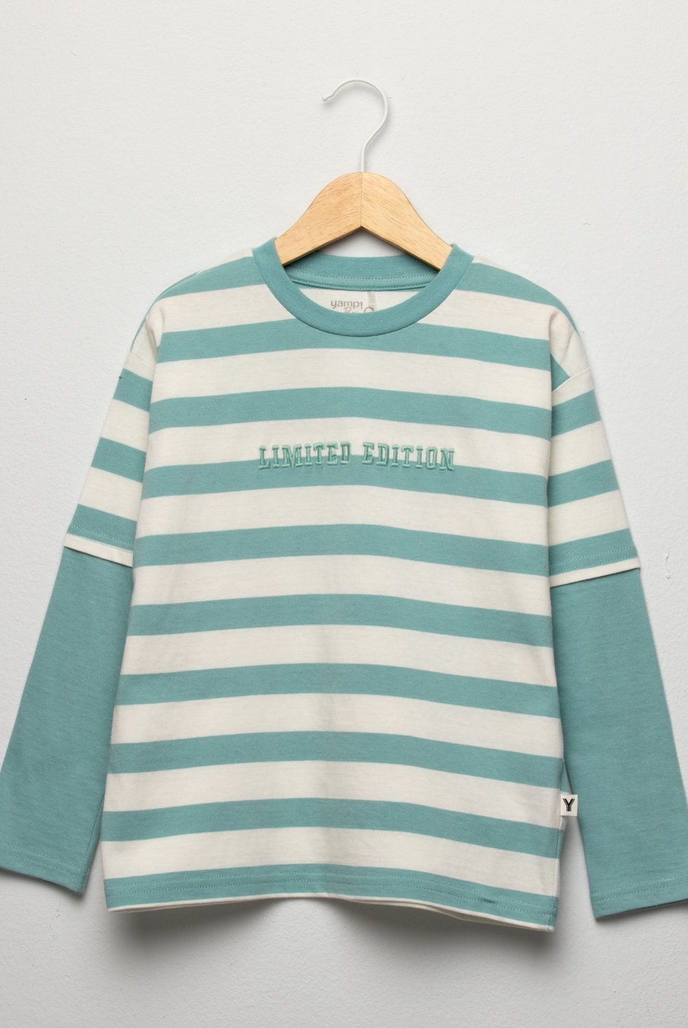 YAMP - Polera Rayada Algodón Doble Manga Niño Yamp