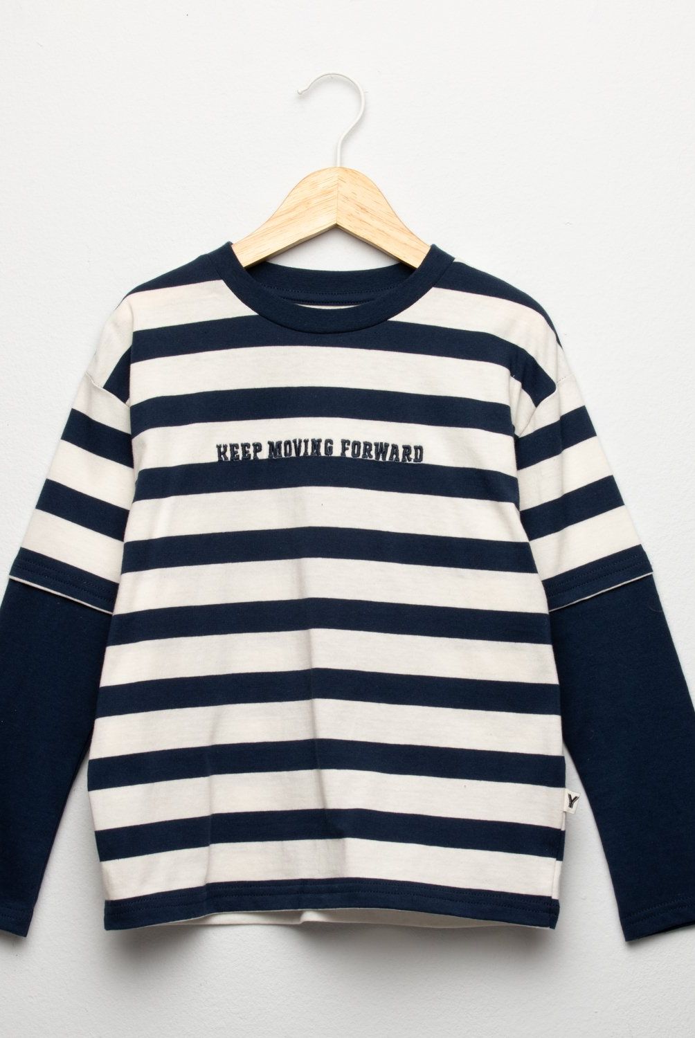 YAMP - Polera Rayada Algodón Doble Manga Niño Yamp