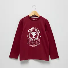 CONIGLIO - Polera Manga Larga Algodón Estampada Niño