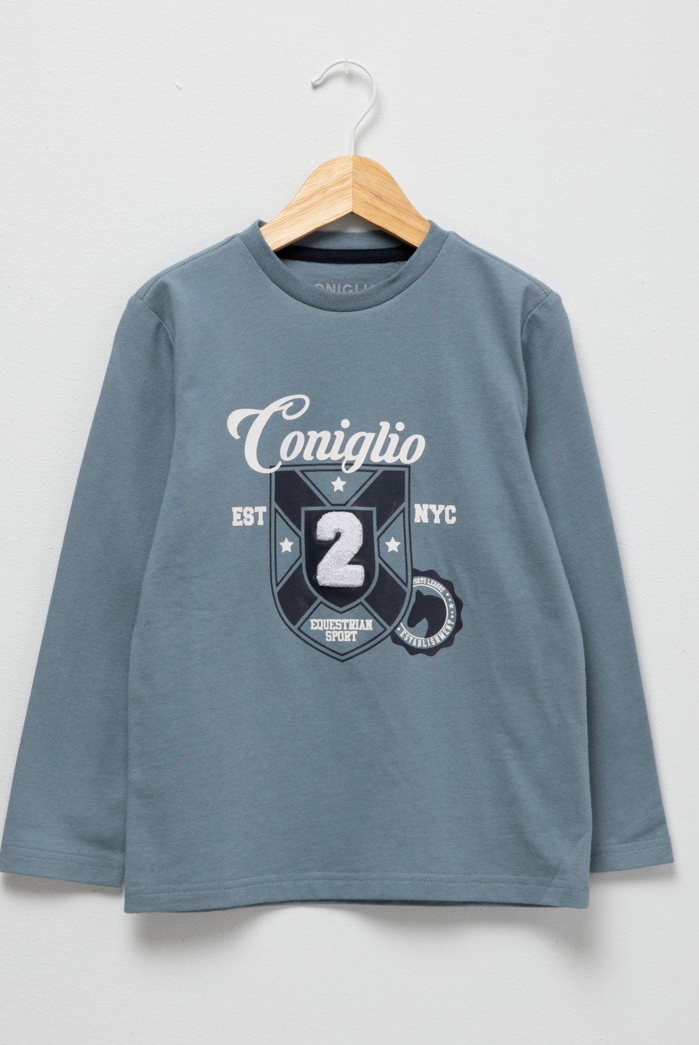 CONIGLIO - Polera Manga Larga Algodón Estampada Coniglio Niño
