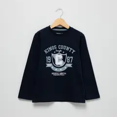 CONIGLIO - Polera Manga Larga Algodón Estampada Niño
