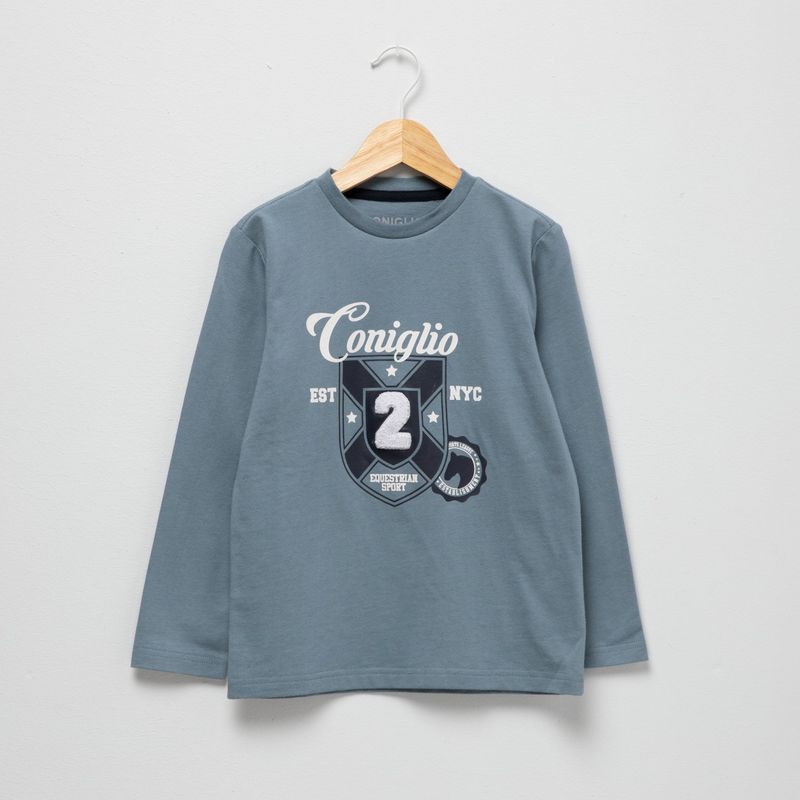 CONIGLIO - Polera Manga Larga Algodón Estampada Coniglio Niño