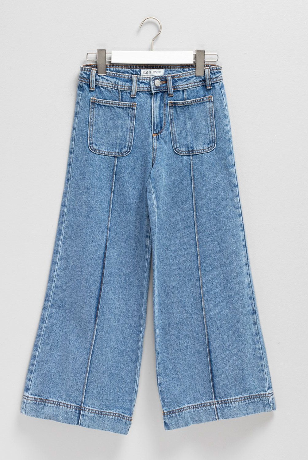 ELEVEN - Jeans Eleven Wide Leg Denim Niña Algodón Tiro Medio
