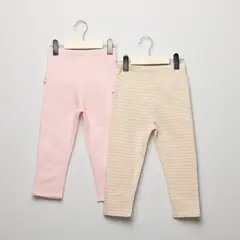 YAMP - Pack De 2 Pantalones Algodón Bebé Niña