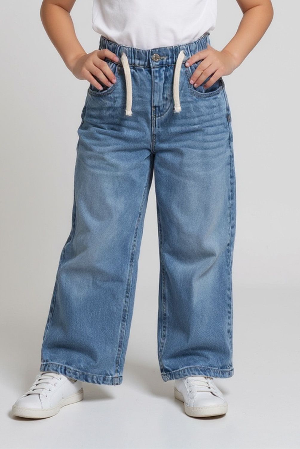 YAMP - Jeans Wide Leg Cintura Elasticada Niña Yamp