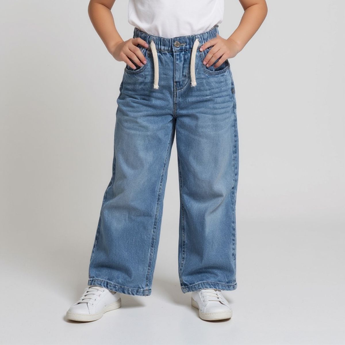 YAMP - Jeans Wide Leg Cintura Elasticada Niña Yamp