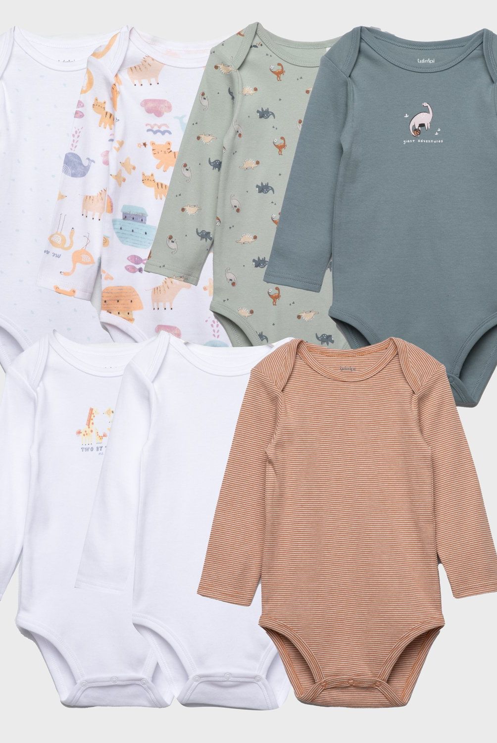 YAMP - Pack De 7 Bodys Algodón Bebé Niño Yamp