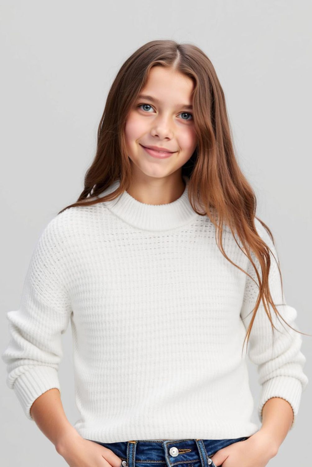 ELEVEN - Sweater Eleven Chenille Cuello Alto Niña