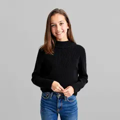 ELEVEN - Sweater Chenille Cuello Alto Niña