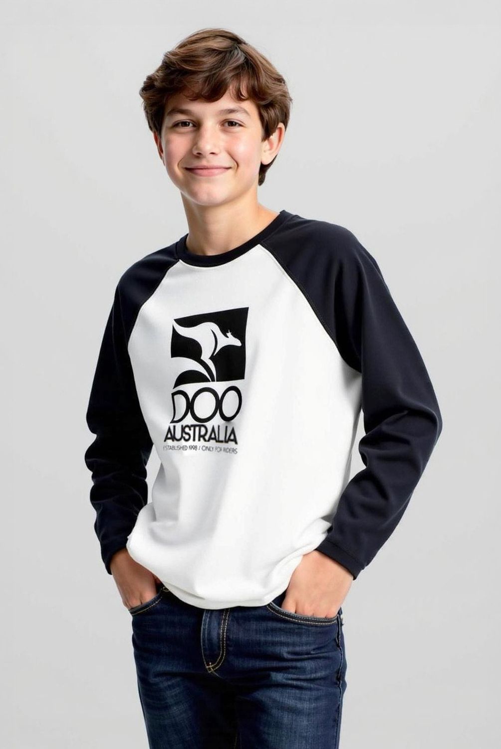 DOO AUSTRALIA - Polera Manga Larga Niño Doo Australia Estampada