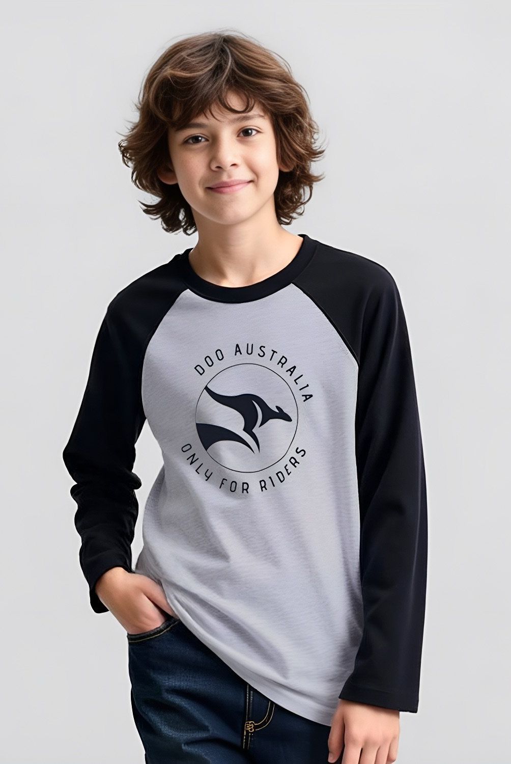 DOO AUSTRALIA - Polera Manga Larga Niño Doo Australia Estampada