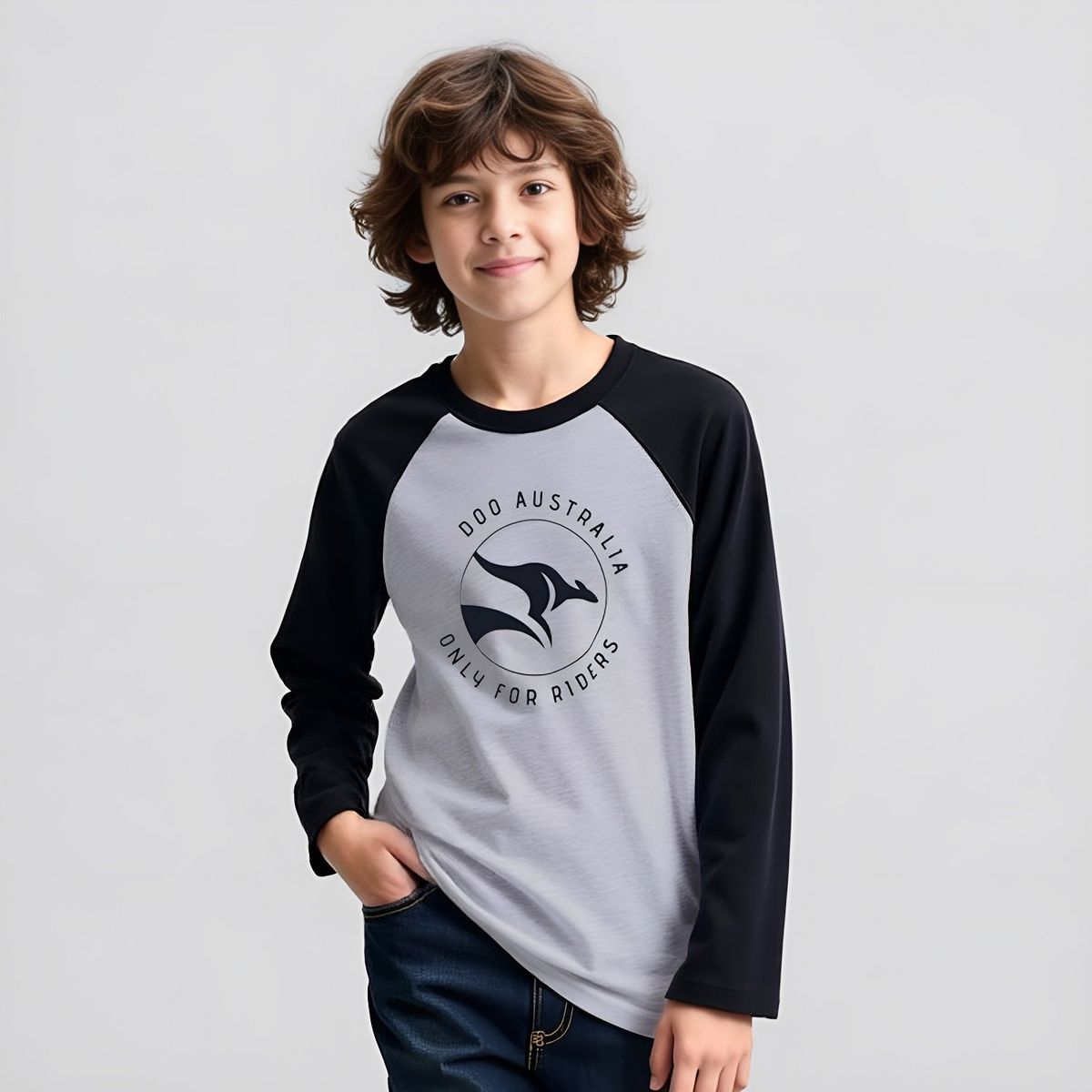 DOO AUSTRALIA - Polera Manga Larga Niño Doo Australia Estampada